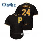 Camiseta Beisbol Hombre Pittsburgh Pirates Chris Archer Cool Base Alternato Negro