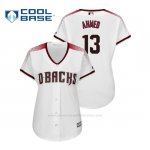 Camiseta Beisbol Mujer Arizona Diamondbacks Nick Ahmed Cool Base Majestic Home Blanco