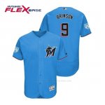 Camiseta Beisbol Hombre Miami Marlins Lewis Brinson Flex Base Entrenamiento de Primavera 2019 Azul