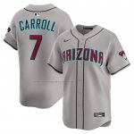 Camiseta Beisbol Hombre Arizona Diamondbacks Corbin Carroll Alterno Limited Gris
