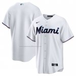 Camiseta Beisbol Hombre Miami Marlins Primera Replica Big & Tall Blanco