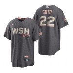 Camiseta Beisbol Hombre Washington Nationals Juan Soto 2022 City Connect Replica Gris