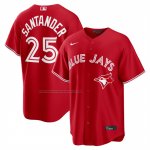 Camiseta Beisbol Hombre Toronto Blue Jays Anthony Santander Dia de Canada Replica Rojo