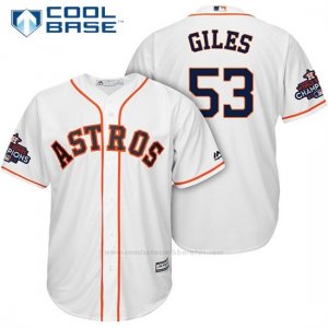 Camiseta Beisbol Hombre Houston Astros 2017 World Series Campeones Ken Giles Blanco Cool Base