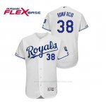 Camiseta Beisbol Hombre Kansas City Royals Jorge Bonifacio 150th Aniversario Patch Flex Base Blanco