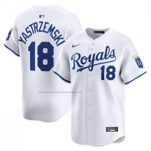 Camiseta Beisbol Hombre Kansas City Royals Mike Yastrzemski Primera Limited Blanco Camiseta Beisbol Hombre Kansas City Royals Mike Yastrzemski Primera Limited Blanco