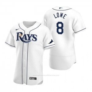 Camiseta Beisbol Hombre Tampa Bay Rays Brandon Lowe Autentico Primera Blanco