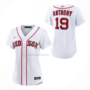 Camiseta Beisbol Mujer Boston Red Sox Roman Anthony Primera Replica Blanco