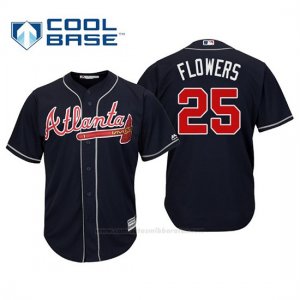 Camiseta Beisbol Hombre Atlanta Braves Tyler Flowers Cool Base Alternato 2019 Azul