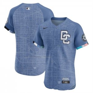 Camiseta Beisbol Hombre Washington Nationals 2025 City Connect Elite Azul