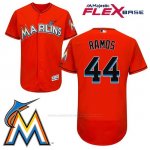 Camiseta Beisbol Hombre Miami Marlins Aj Ramos 44 Firebrick Flex Base