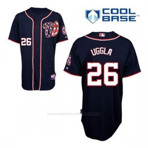 Camiseta Beisbol Hombre Washington Nationals Dan Uggla 26 Azul Azul Alterno Cool Base