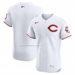 Camiseta Beisbol Hombre Cincinnati Reds Alternate 2 Elite Blanco