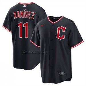 Camiseta Beisbol Hombre Cleveland Guardians Jose Ramirez Alterno Replica Azul