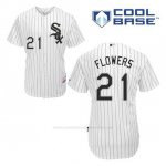 Camiseta Beisbol Hombre Chicago White Sox Tyler Flowers 21 Blanco 1ª Cool Base