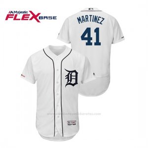 Camiseta Beisbol Hombre Detroit Tigers Victor Martinez 150th Aniversario Patch Flex Base Blanco