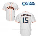Camiseta Beisbol Hombre Houston Astros Jason Castro 15 Blanco 1ª Cool Base