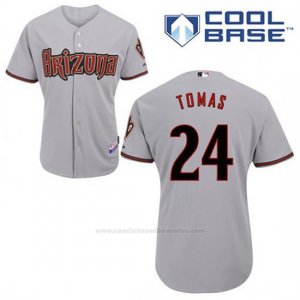 Camiseta Beisbol Hombre Arizona Diamondbacks 24 Yasmany Tomas Gris Cool Base