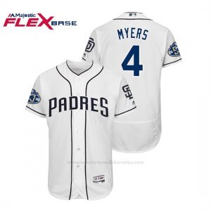 Camiseta Beisbol Hombre Padres Wil Myers 50th Aniversario Home Flex Base Blanco