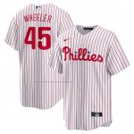 Camiseta Beisbol Hombre Philadelphia Phillies Zack Wheeler Primera Replica Blanco