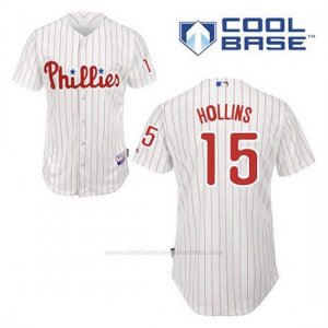 Camiseta Beisbol Hombre Philadelphia Phillies Dave Hollins 15 Blanco 1ª Cool Base