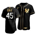 Camiseta Beisbol Hombre New York Yankees Gerrit Cole Golden Edition Autentico Negro
