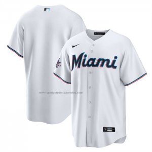 Camiseta Beisbol Hombre Miami Marlins 2025 All Star Game Home Replica Blanco