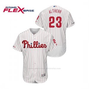 Camiseta Beisbol Hombre Philadelphia Phillies Aaron Altherr 150th Aniversario Patch Flex Base Blanco