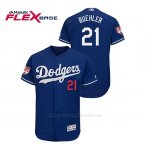Camiseta Beisbol Hombre Los Angeles Dodgers Walker Buehler 2019 Entrenamiento de Primavera Flex Base Azul