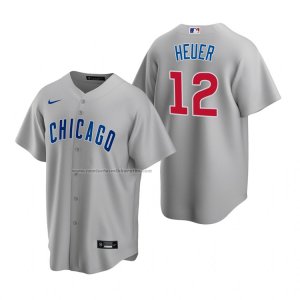 Camiseta Beisbol Hombre Chicago Cubs Codi Heuer Replica Road Gris