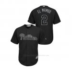 Camiseta Beisbol Hombre Philadelphia Phillies Jean Segura 2019 Players Weekend Replica Negro