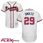 Camiseta Beisbol Hombre Atlanta Braves 29 John Smoltz Autentico Coleccion Flex Base Blanco