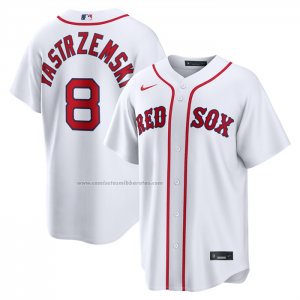 Camiseta Beisbol Hombre Boston Red Sox Carl Yastrzemski Retirado Primera Replica Blanco
