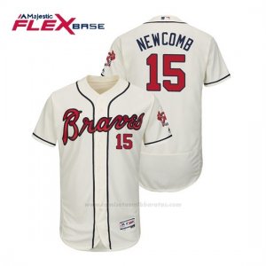 Camiseta Beisbol Hombre Atlanta Braves Sean Newcomb Flex Base Autentico Collezione Alternato 2019 Crema