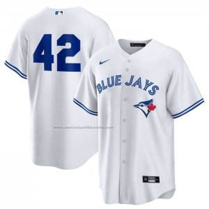 Camiseta Beisbol Hombre Toronto Blue Jays 2025 Jackie Robinson Day Replica Blanco