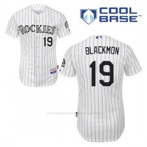 Camiseta Beisbol Hombre Colorado Rockies Charlie Negromon 19 Blanco 1ª Cool Base