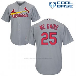 Camiseta Beisbol Hombre St. Louis Cardinals Mark Mcgwire Gris Cool Base