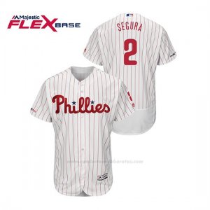 Camiseta Beisbol Hombre Philadelphia Phillies Jean Segura 150th Aniversario Patch Flex Base Blanco