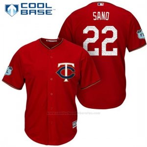 Camiseta Beisbol Hombre Minnesota Twins Miguel Sano Scarlet 2017 Entrenamiento de Primavera Cool Base Jugador