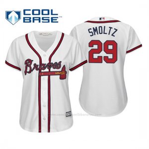 Camiseta Beisbol Mujer Atlanta Braves John Smoltz Cool Base Majestic Home 2019 Blanco