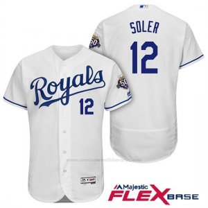 Camiseta Beisbol Hombre Kansas City Royals Jorge Soler Blanco 50th Season Flex Base