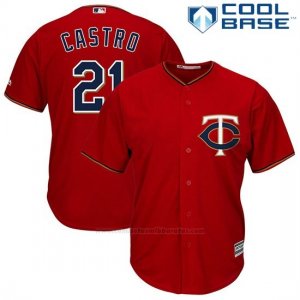 Camiseta Beisbol Hombre Minnesota Twins Jason Castro Scarlet Cool Base