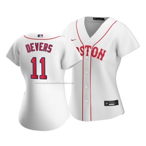 Camiseta Beisbol Mujer Boston Red Sox Rafael Devers 2021 Replica Blanco