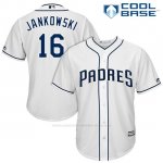 Camiseta Beisbol Hombre San Diego Padres 16 Travis Jankowski Blanco 2017 Cool Base