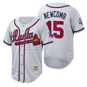 Camiseta Beisbol Hombre Atlanta Braves Sean Newcomb Cooperstown Collection Autentico Blanco