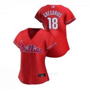 Camiseta Beisbol Mujer Philadelphia Phillies Didi Gregorius 2020 Replica Alterno Rojo