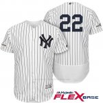 Camiseta Beisbol Hombre New York Yankees 2017 Postemporada Jacoby Ellsbury Blanco Flex Base