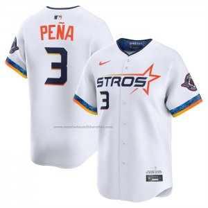 Camiseta Beisbol Hombre Houston Astros Jeremy Pena 2025 City Connect Limited Blanco
