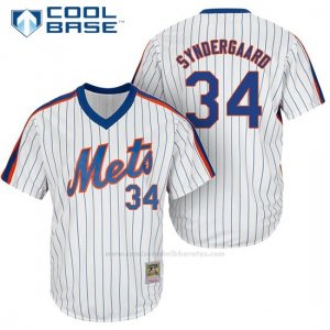 Camiseta Beisbol Hombre New York Mets Noah Syndergaard Blanco Cooperstown Cool Base