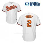 Camiseta Beisbol Hombre Baltimore Orioles 2 J.j. Hardy Blanco 1ª Cool Base